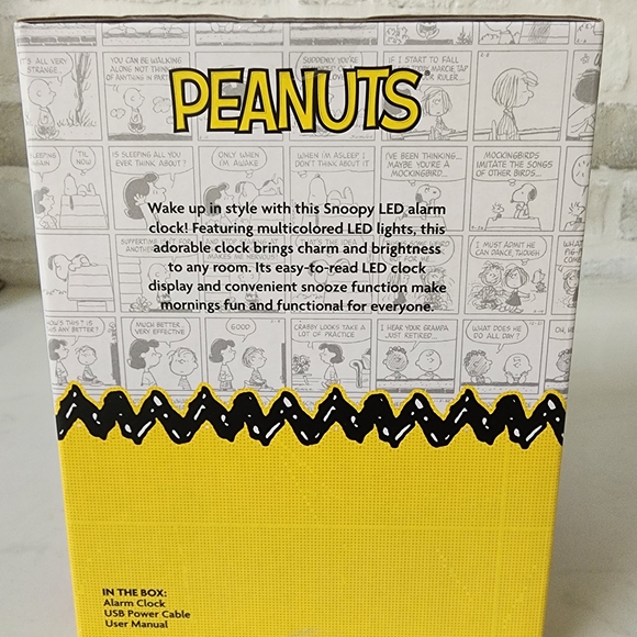 Peanuts Snoopy Pilot Night Light Alarm – White, Brown, Red, Blue - Picture 4 of 5